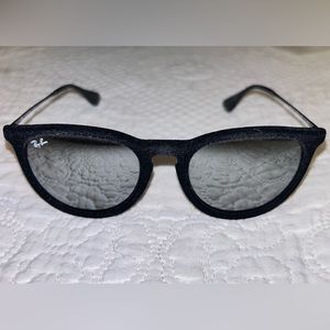 Ray-Ban black suede sunglasses